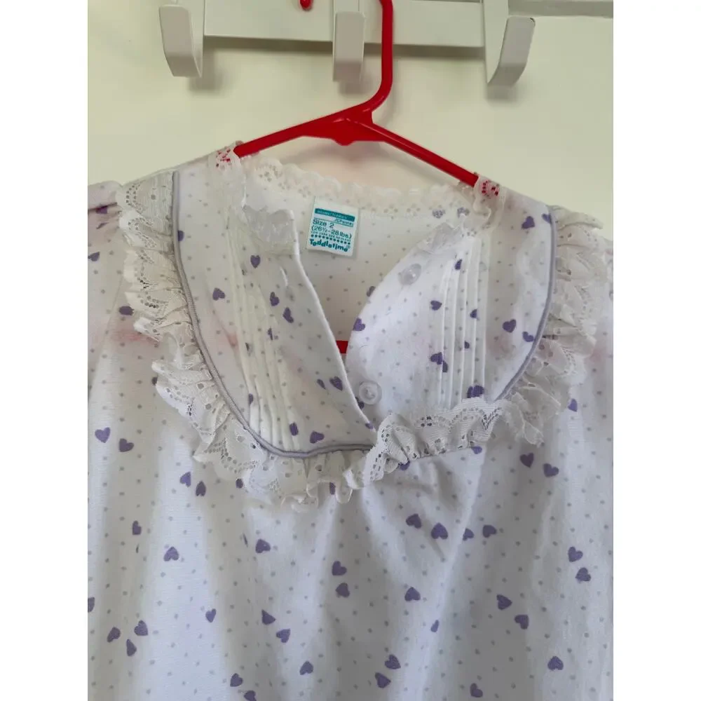Vintage Girls Toddletime Nightgown JC Penney Size 2 Lace Trimmed